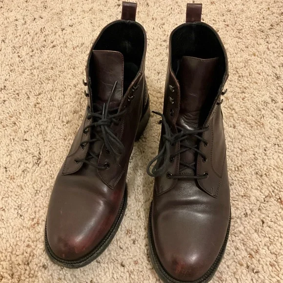 YSL Saint Laurent lace up ankle boot size 39.5 - Picture 4 of 7